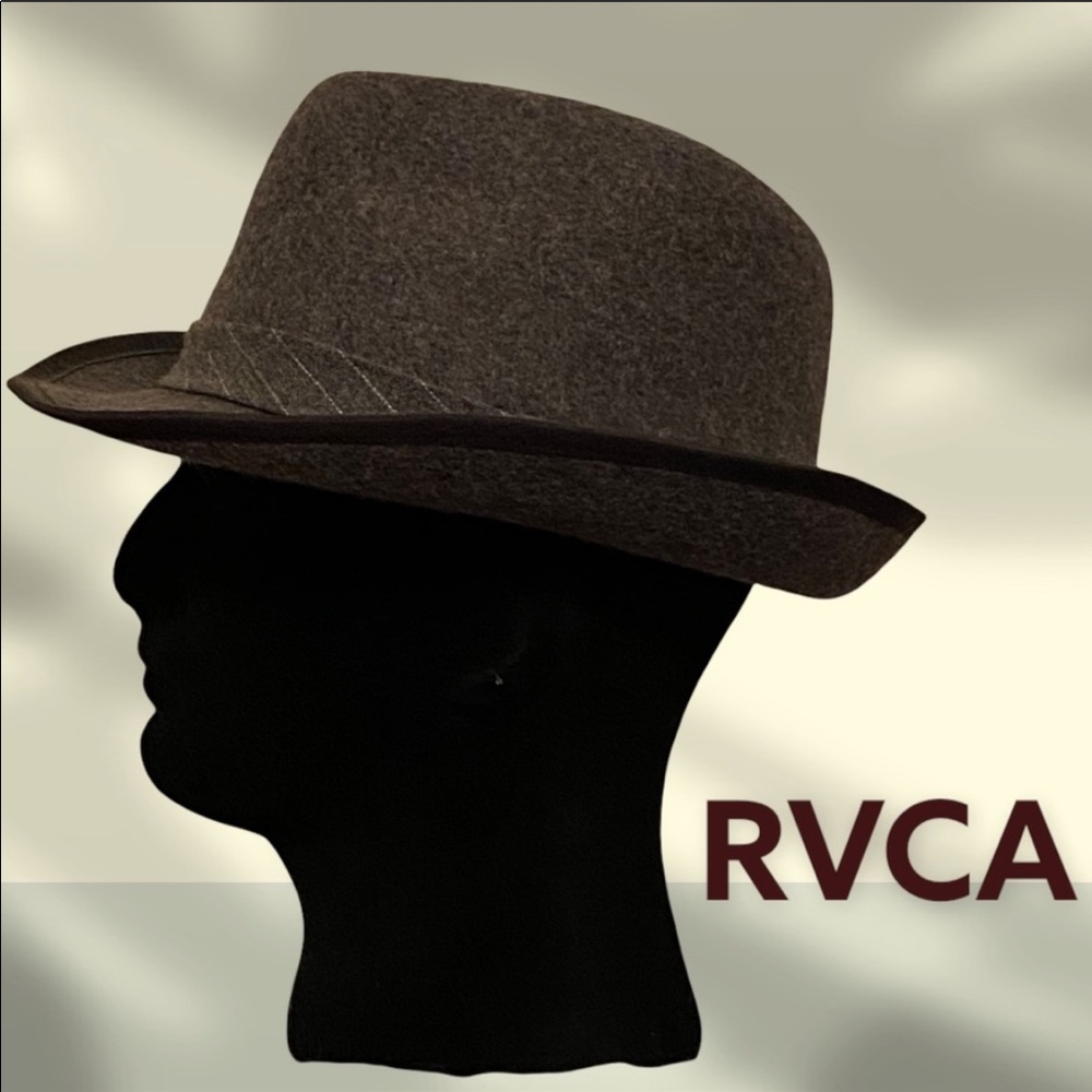 RVCA Brown Felt Fedora Hat